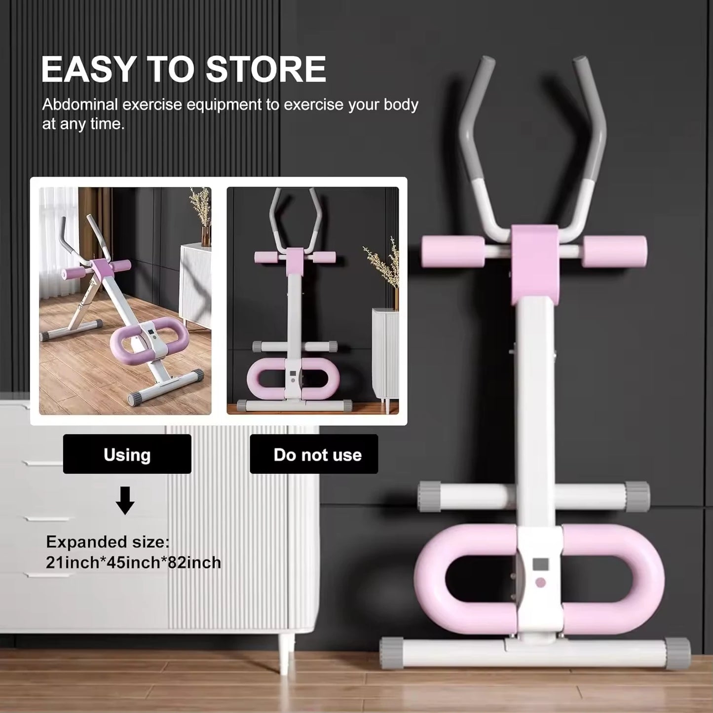 Multifunction Silent Anti-Slip Body Muscle Core Exerciser Workout Home Gym Custom Adjustable Fitness Abdominal Trainer Bench